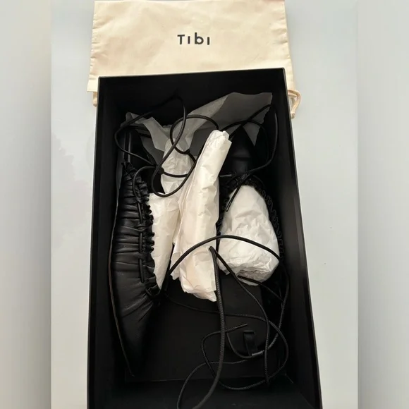Tibi New in Box Sergei Flat in Black, size 37 - Picture 7 of 16